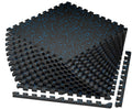 Amadwell 12Pcs Interlocking Workout Mats, 0.56" Thick Rubber Top EVA Foam Gym Flooring, 48 Sq Ft High Density Protective Tiles for Home Gym & Exercise, Blue