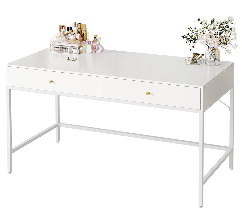 Amadwell Vanity Desk with Drawers, 47 inch Computer Desk, Vanity Dressing Table with Storage, for Bedroom